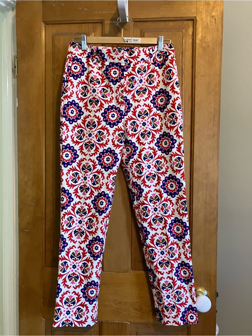 Boden Danby? Ankle Pants with Bright Mosaic Medallion Print